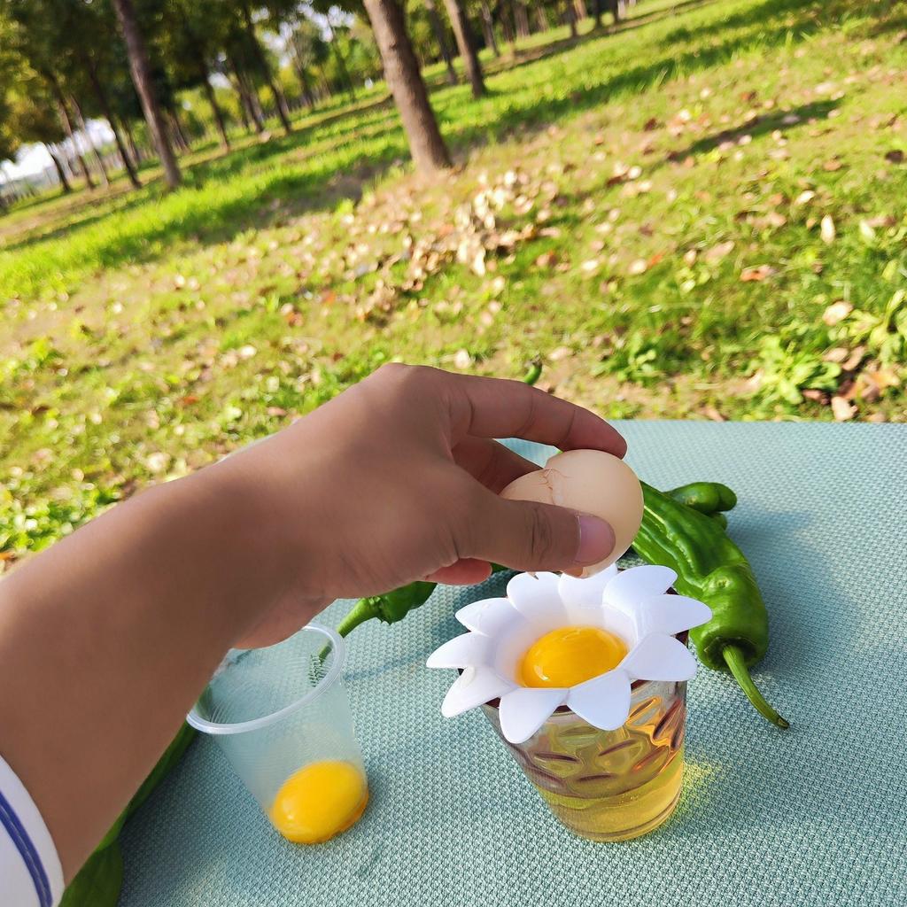 1 pz Separatore di Uova da Cucina, Design a Fiore Materiale PP, Strumento per Pasticceria per Separazione Tuorlo e Albume