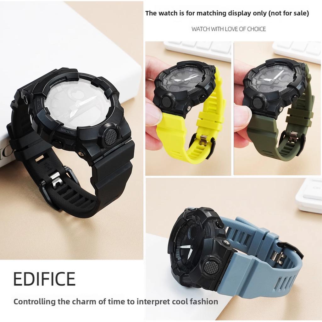 Elastic Durable Outdoor Sports Watch Strap For Casio GBA-800 GMA-B800 GMD-B800 GBD-800 Series Wrist Resin Silicone Watch Band