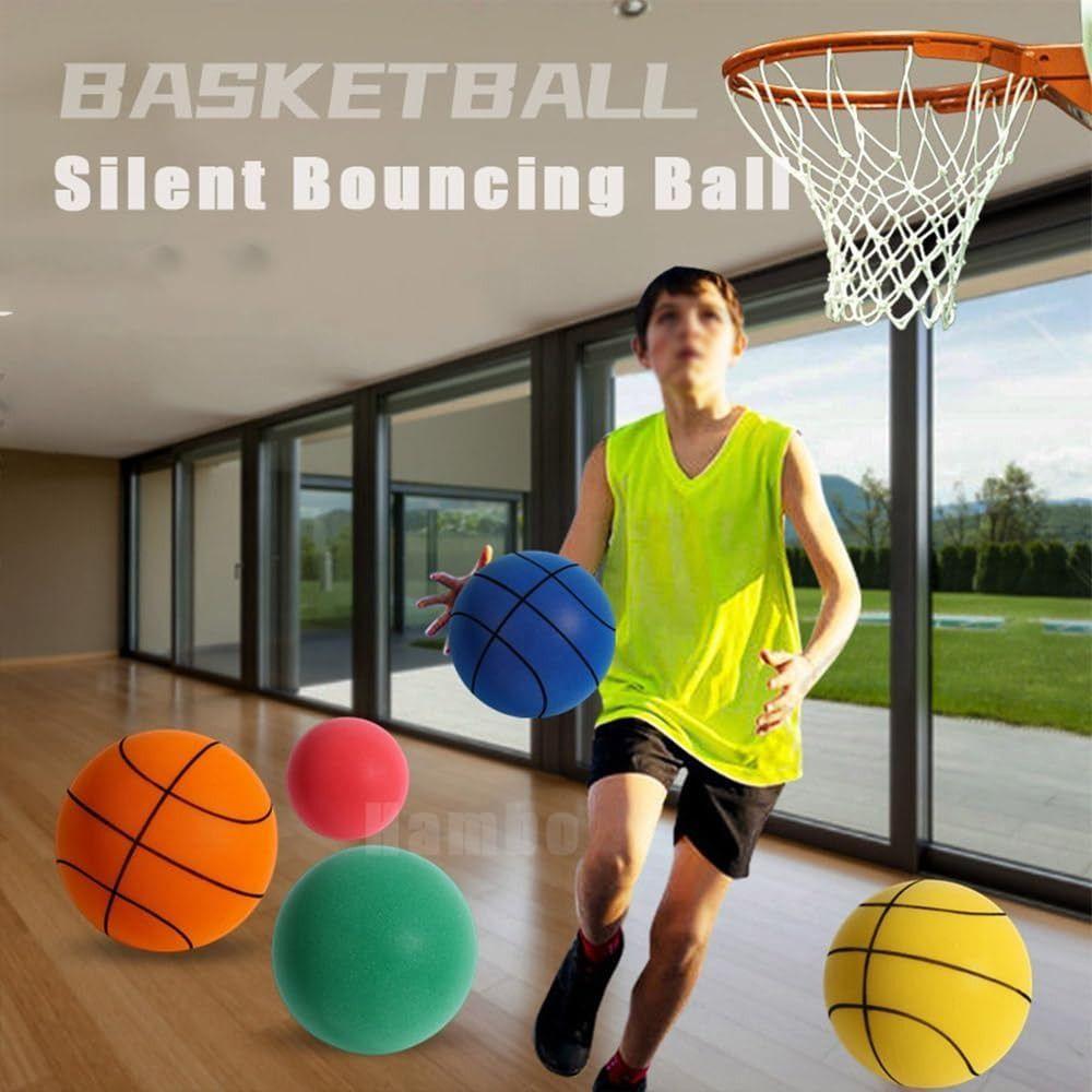 Ballon De Basket En Mousse Silencieux - Taille 5, Haute élasticité, Pour Entraînement En Intérieur, Enfants Et Ados, Diamètre 21 Cm