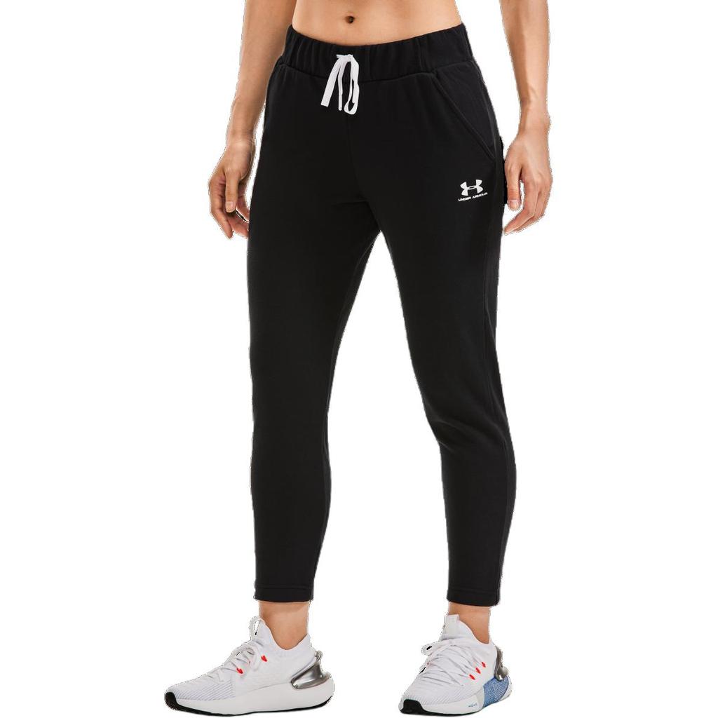 Under Armour Soft Knit Training Straight Leg Pants Women Bottoms Black 1370914-001