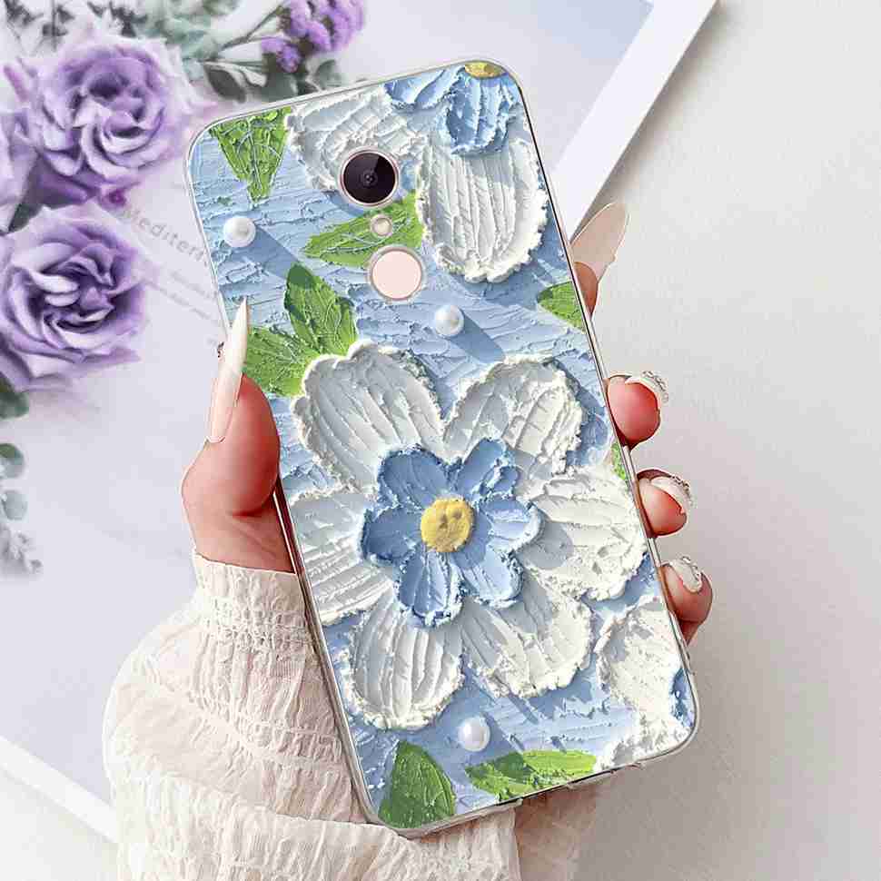 For Xiaomi Redmi 5 MDG1 5.7" Case Fashion Girl Flower Soft Silicone TPU Cover For Redmi5 REDMI 5 MDI1 Shockproof Phone Cases