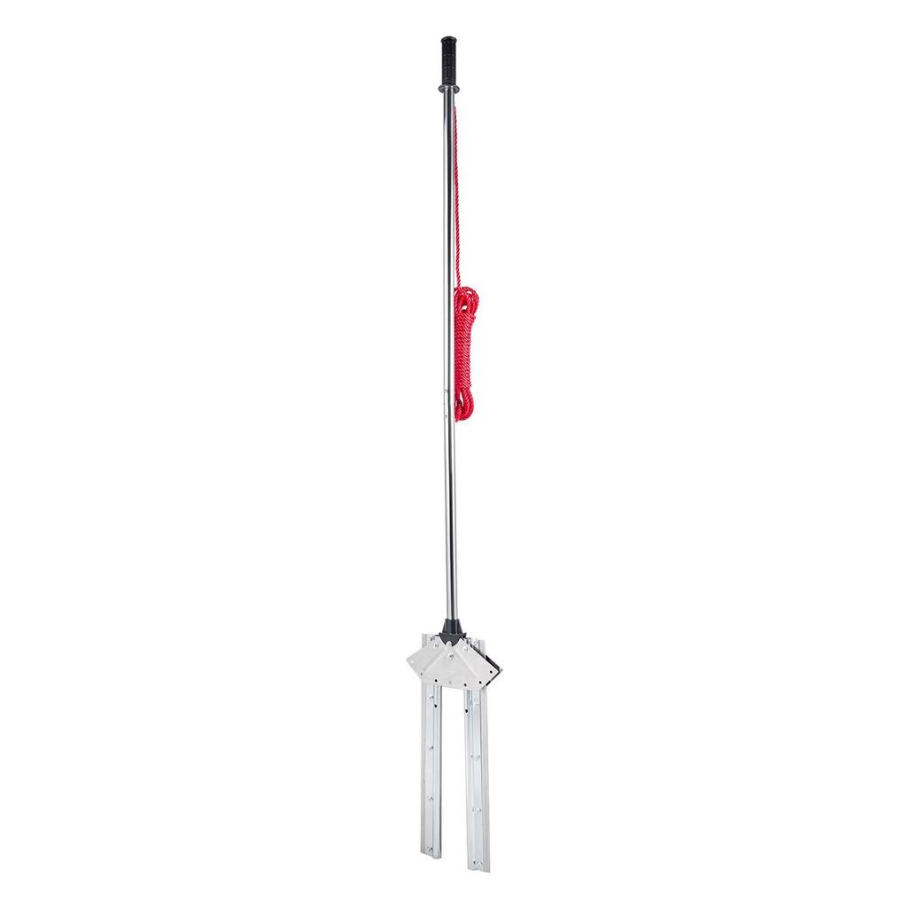 Lake Weed Cutter, Pond Aquatic Plant Cutting Tool with 0.94 m Max. Cut Width, Sharp and Heavy-Duty Steel Blades, Pond Rake with 9 m Throw Rope, for