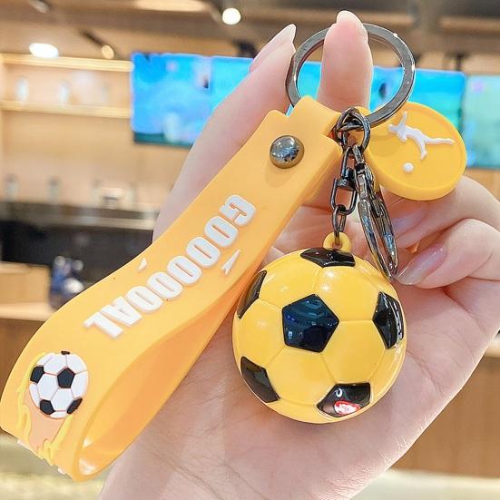 Football Keychain Pendant, 2026 Soccer Game Themed Key Chain, Flexible Strap Football Match Key Ring for Cars Party