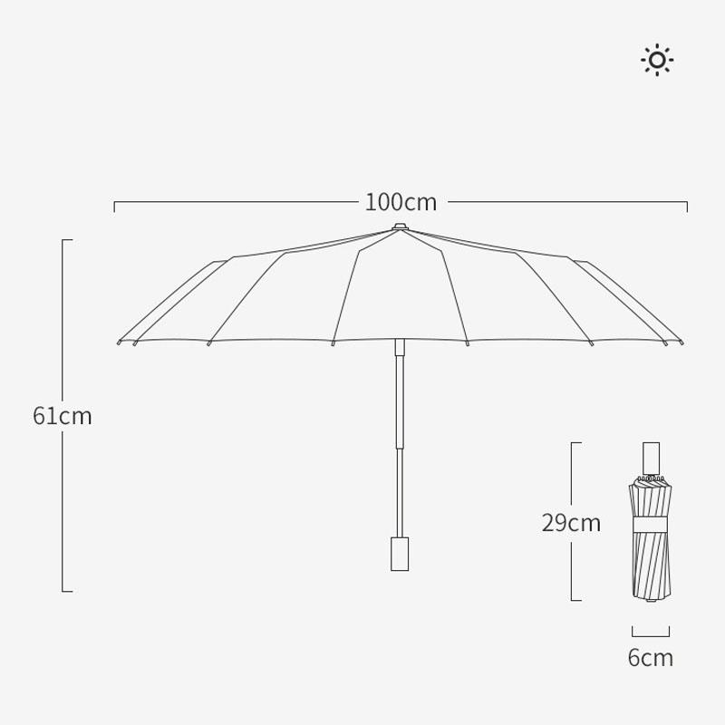 Umbrelă pliabilă portabilă cu 16 nervuri Umbrelă de soare argintie pentru călătorii Umbrelă de soare Super protecție solară Anti-ultravioletă UPF50+