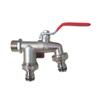 Brass Dual Outlet Faucet 1/2'' Threaded Connection Multifunctional Durable for School Dormitory Sink Use