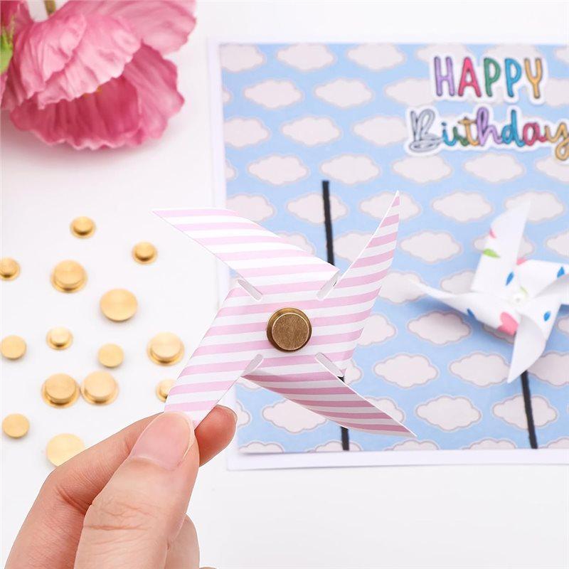SHGO-Glatte Drehung 360° Rotation Mini Metall Drehlager(50 Stück) Für DIY Handgemachte Bastelarbeiten Papierkarten Scrapbooking-Karten
