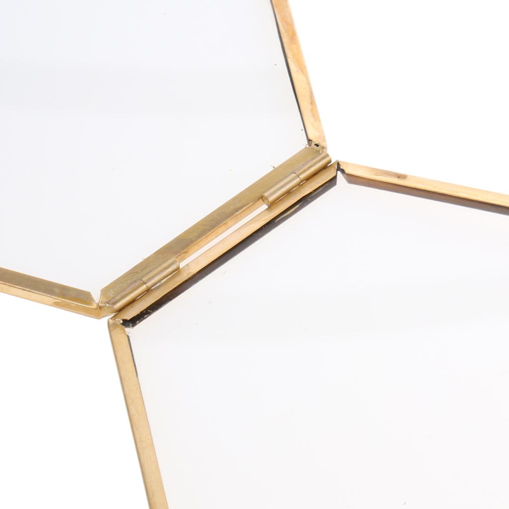 Glass Photo Frame Hexagonal Hanging Picture Holder for Modern Home Decoration Wall Display