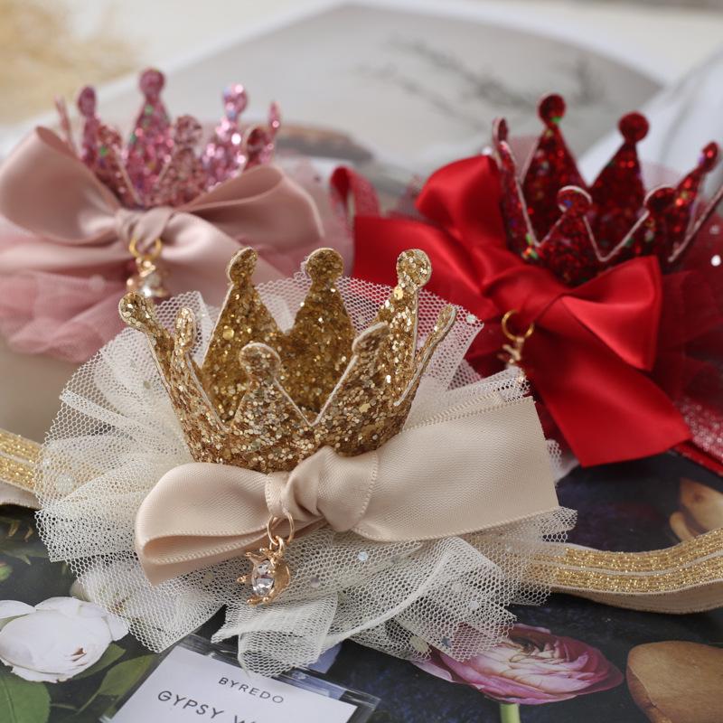 Korean Style 3D Crown Hair Accessories for Girls – Princess Side Clip and Baby Headband.