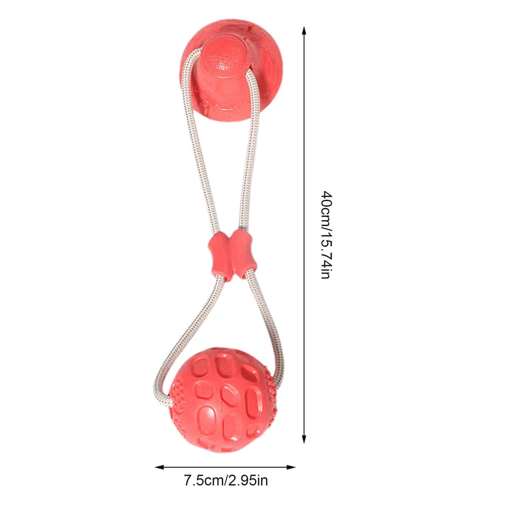 

Puppy Chew Toy Suction Cup Puppy Rope Toy Dog Teeth Cleaning Toy Puppy Teether Interactive Toy Ball With Rope Dog Toy For Dogs красный