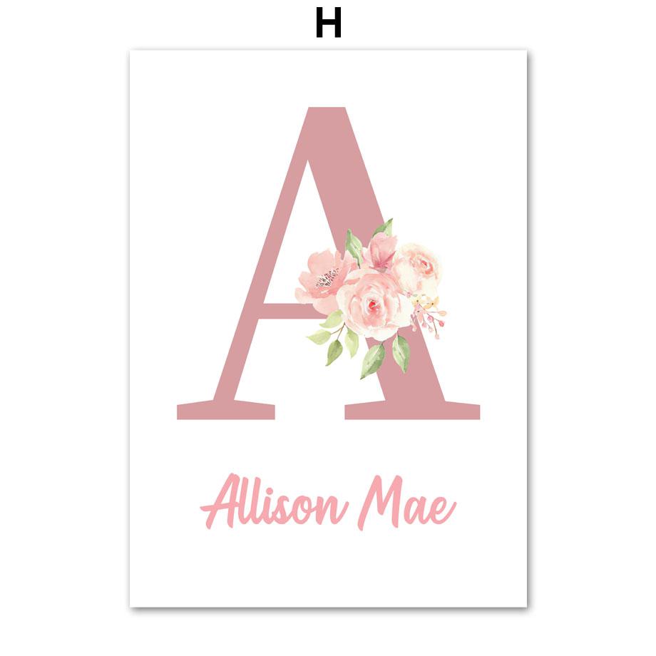 Pink Name Custom Ballerina Girl Sun Rainbow Butterfly Wall Art Canvas Painting Posters And Prints Pictures For Kids Room Decor