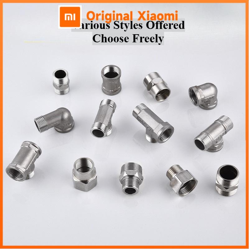 Xiaomi Aço Inoxidável 201 1/2" 3/4" BSP Rosca Macho Fêmea Cotovelo Redutor T Luva Junta de Topo Conexões Hidráulicas