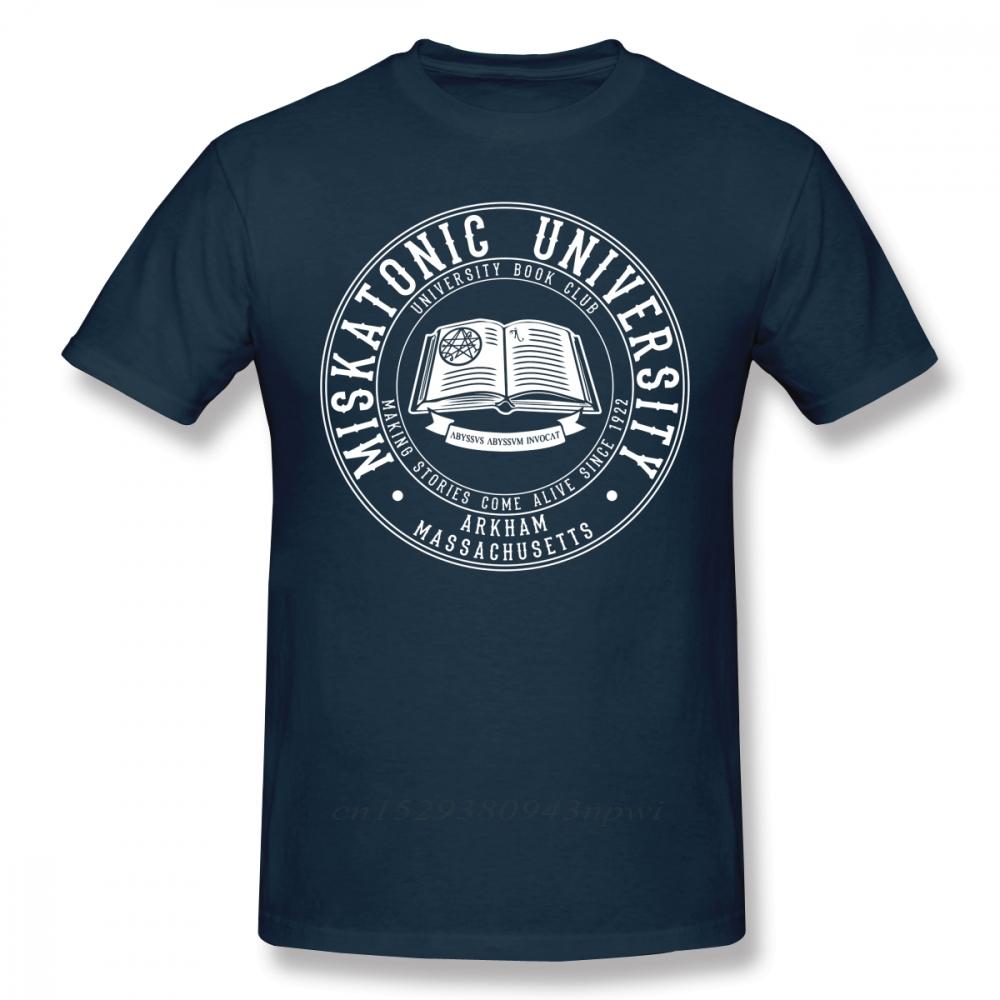 Arkham Horror T Shirt Miskatonic University Book Club TShirt Unisex Short Sleeve 100 Cotton Tee Shirt Oversized Streetwear Tshirt