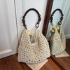 Hollow Straw Woven Bag Women's New Summer Shoulder Tote Bag Seaside Vacation Beach Woven Bag