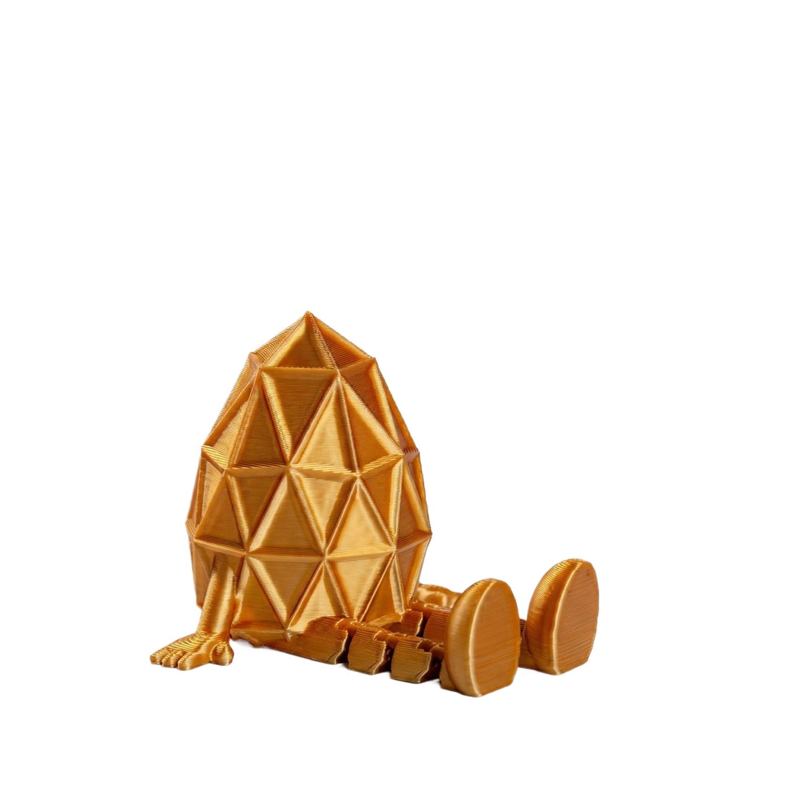 Cross-border Best-selling 3D Printed Easter Bunny Ornaments One Size золотой