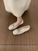 First encounter fairy wind rhinestone square buckle commuter shoes spring 2026 new one-pedal soft-soled ballet