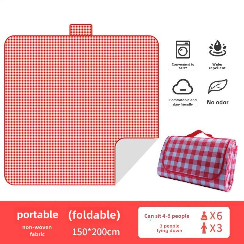 

Толстый водонепроницаемый нетканый коврик для пикника и пляжа на открытом воздухе, влагостойкий для кемпинга 2m x 3m