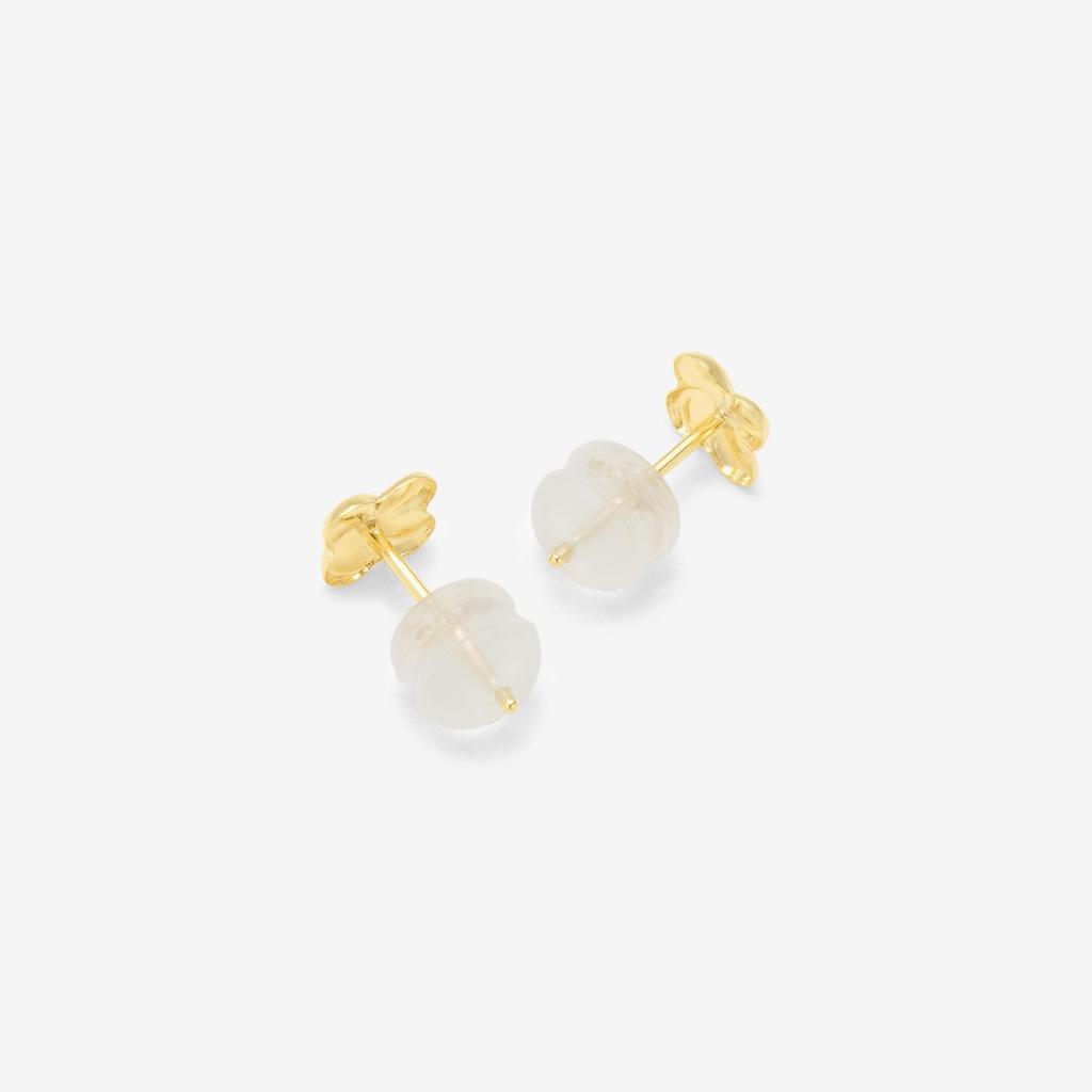 ESTELLE [Official] Women's 18K Yellow Gold Flower Motif Earrings 0202-3302-0019-0000