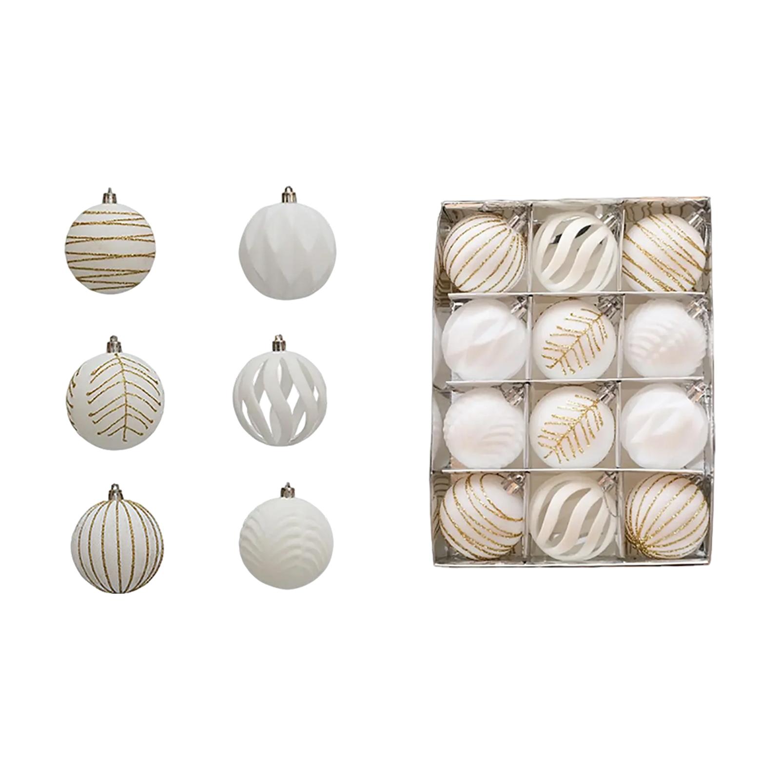 

Рождественский шар Красный флокированный расписной шар Украшение для рождественской елки Подвесной шар 12 6см Рождественский фланелевый шар One Size