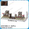 MOOXI MOC WW2 Military Battlefield Bases Bricks War Artillery Compatible Figures Building Blocks Set Toys For Children Adults 3D