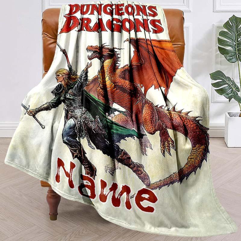 Dungeons And Dragons Customize Your Name Blanket Warm Comfortable And Soft Blankets Are Suitable For Home Chairs Office Sofas Sofas Office Camping And