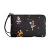 Disney Corner Zip Canvas Leather Wrist Bag Clutch Wallet Regular Women's Black (Unisex) Clutches CN031 QBM2