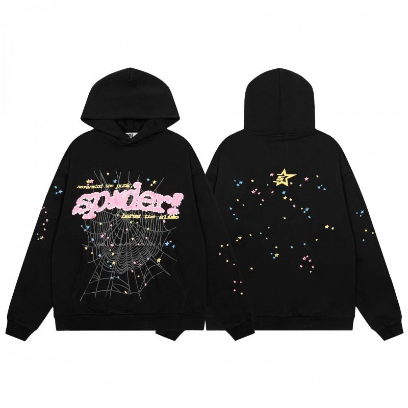 Men Women Casual Hooded Sweatshirt Jogger Pants Set With Foamed Star Letter Print Cotton Blend
