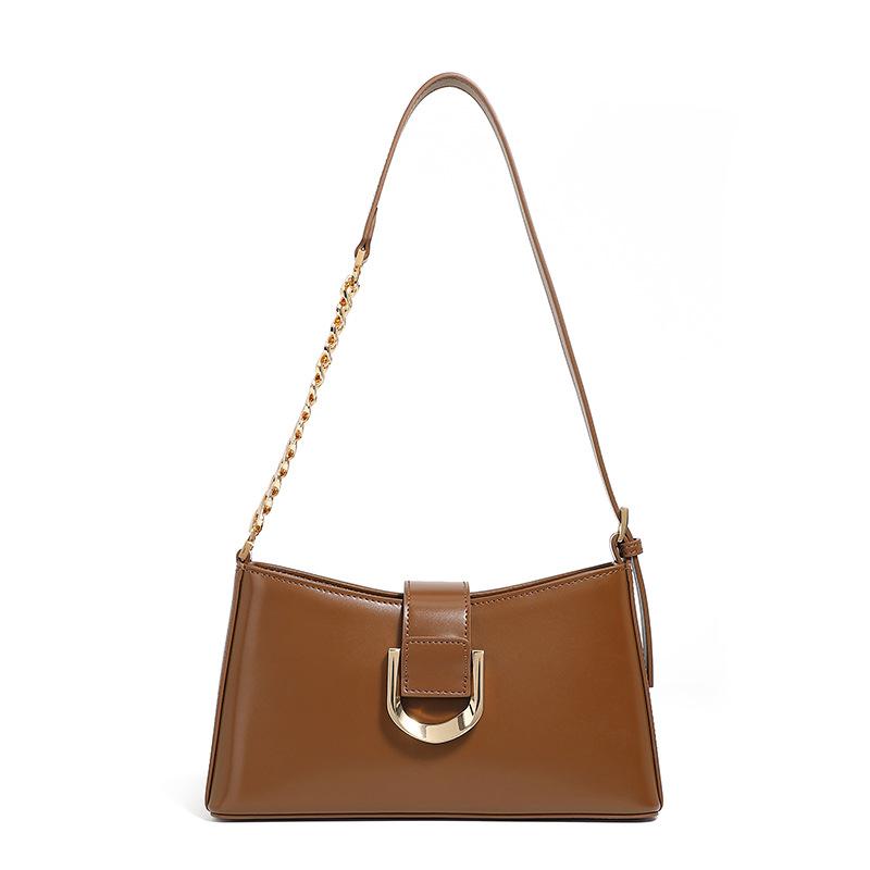 Spring Fashion Cowhide Bag for Women with High End Underarm Commuting Bag  New Daily One Shoulder Crossbody Bag for Women