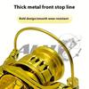 Golden Spinning Reel Fishing Reel Golden Speed Ratio Unloading Alarm Metal Line Cup Maximum Resistance 16kg Suitable for Fresh Water and Sea Water