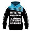 Sweat à capuche unisexe avec impression numérique 3D Motif pêcheur Luya pull de sport d'extérieur
