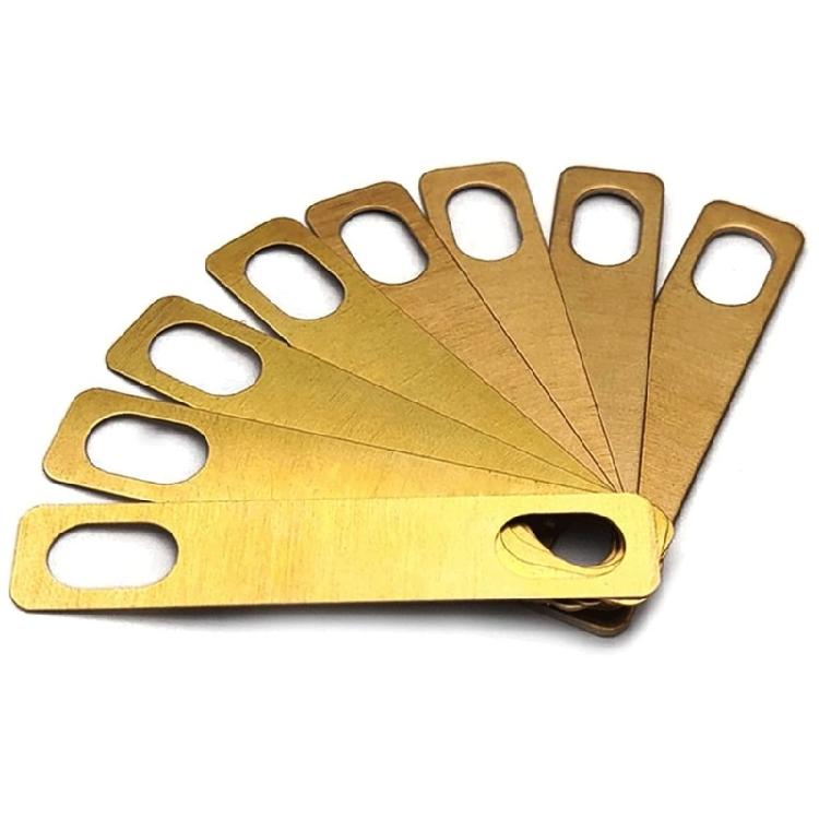 

8Pcs Brass Guitar Neck Shims Connection Neck Plate Neck Heightening Gasket Electric Guitar Reinforced Plate Enduring 1