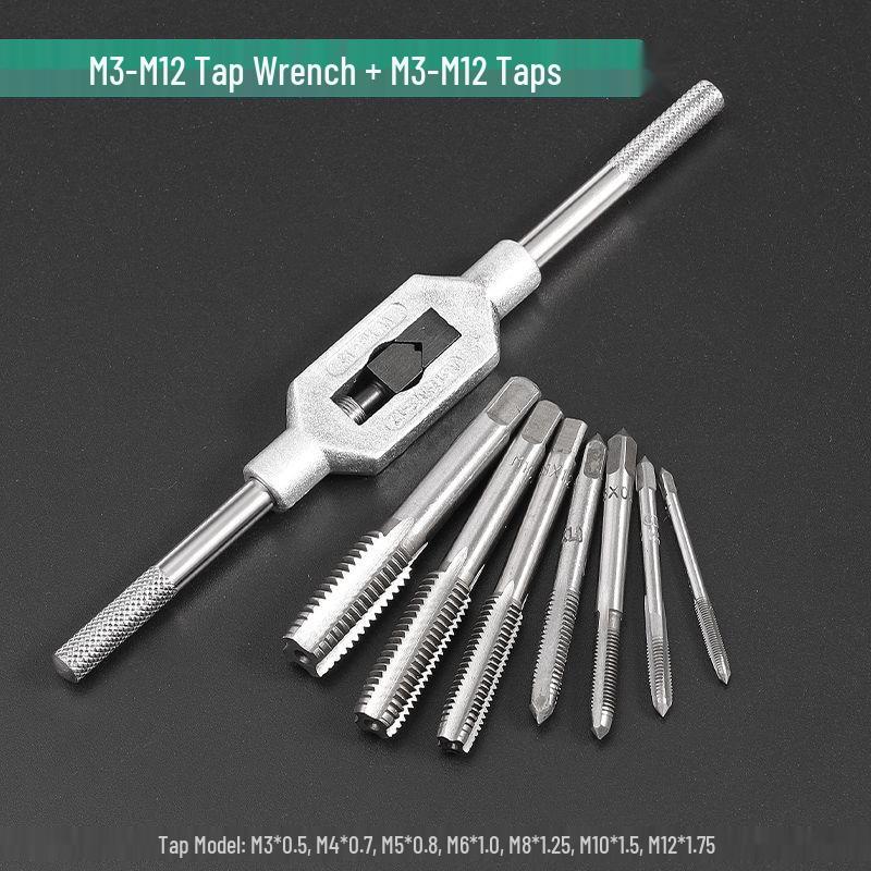 Manual Hand Tap and Die Wrench Tool Set