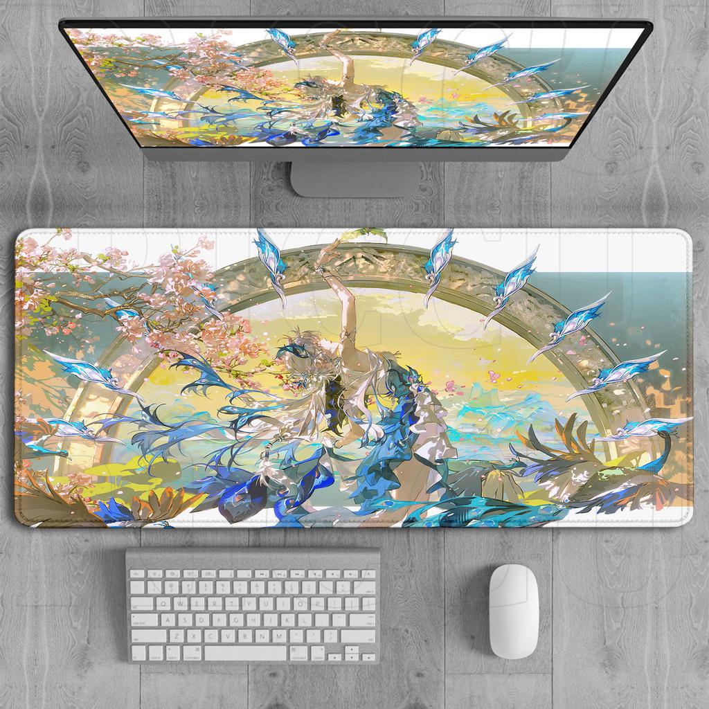 XXL Natural Rubber Yao Guang Honkai Star Rail Mousepad Rug Gaming Office Keyboard Mouse Pad Nonslip PC HD Printing Desk Mat