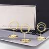 10Pcs Elegant Iron Table Number Sign Clip Holder for Place Cards Photos Menus Notes Desk Display Versatile Event Accessory