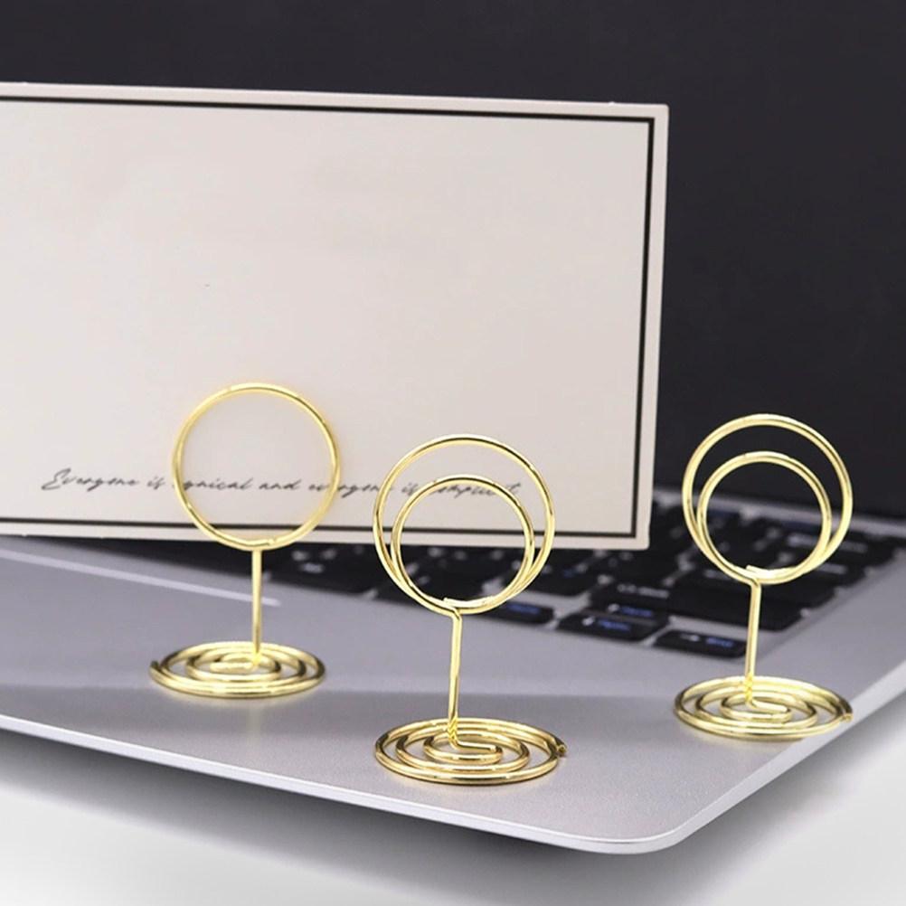10Pcs Elegant Iron Table Number Sign Clip Holder for Place Cards Photos Menus Notes Desk Display Versatile Event Accessory