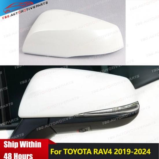 Pearl White Left Side Mirror Cover Cap for TOYOTA RAV4 -2024 OUTER