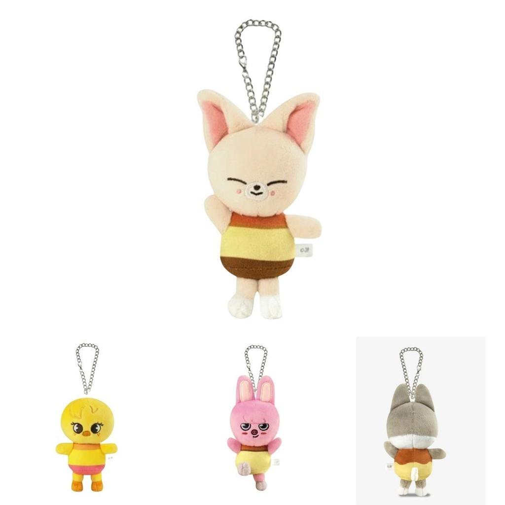 Jyp Felix Cartoon Plush Keychain Bag Pendant Soft Stuffed Plant Toy High-quality Gray Wolf Keychain