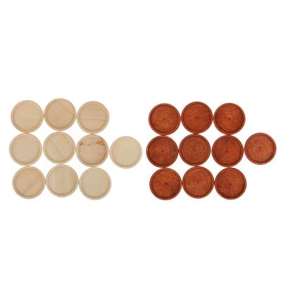20 Stück Holz-Stein-Basis, blanko, runde Charms, Cabochon-Fassungen, 30 mm