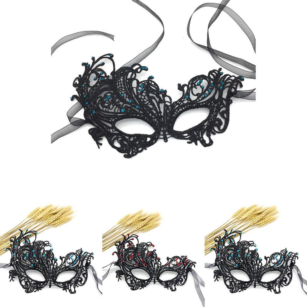 Princess Themed Costume Mask With Handcrafted Lace And Sparkling Details For Parties
