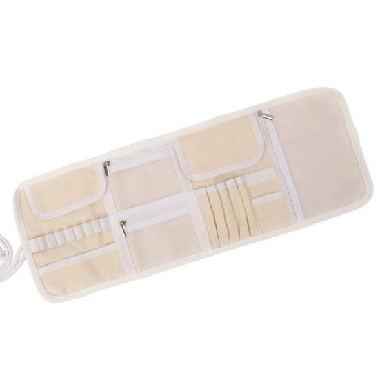 Crochet Hook Organizer Roll-Up Storage Bag Foldable Multi-Compartment Crochet Hook Case for Crochet Knitting Accessories