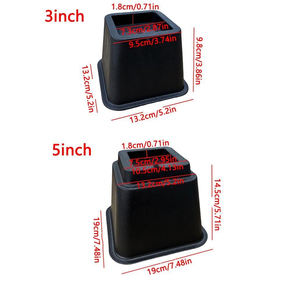 4Pcs Shock-Absorbing Bed Foot Pads Heavy Duty Table Lifters Stable Furniture Leg Risers  Chair Legs