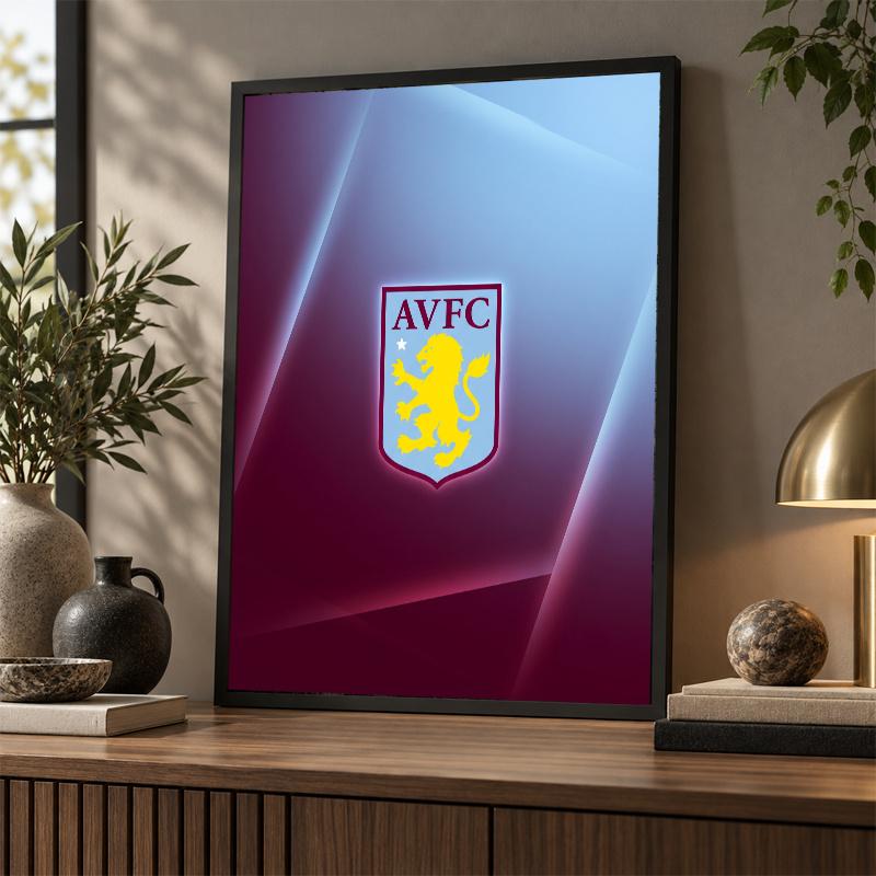 Kit Pictură cu Diamante Fotbal Aston Villa 5D Găurire Completă DIY Mozaic cu Diamante Artă de Perete Decor Acasă
