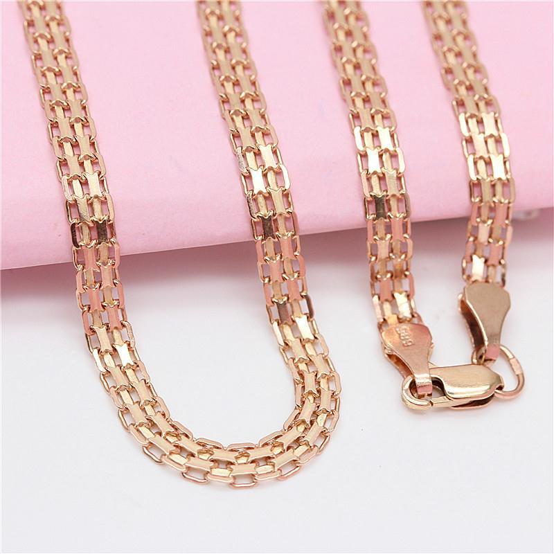 Fashion Necklace Bracelet Rose Gold Color Italian Craft Handmade Necklace For Women And Man Chain