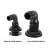 90° Marine Sewage Drain Outlet for Yacht Hull - Black/White