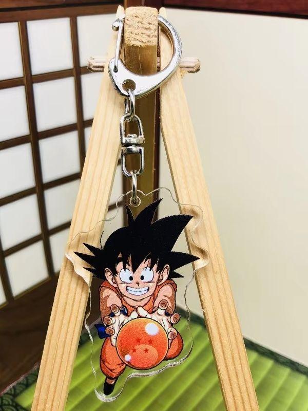 Anime  Z Keychain Acrylic Pendant, Son Goku Trunks Buu Piccolo Key Ring, Cartoon Cosplay Bag Purse Accessories Gift