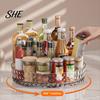 Kitchen Countertop Storage Rack 360 Degree Rotating Spice Rack, Lazy Susan Organizer Turntable Cabinet for Cabinet, Pantry, Seasoning Bottle Holder