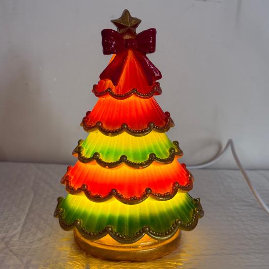 Christmas Tree Night Light Colorful Light-up Christmas Tree Xmas Table Centerpiece