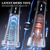 Male Masturbator Penis Pump Enlarger, Clear Visual Male Sex Toys, APP Controlled Vibrating Spring and Vacuum Suction with 2 Replaceable Sleeves