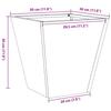 VidaXL Planters 2 Pcs White 30x30x30 Cm Steel, Outdoor Planter, Flower Box, Garden Box, Planter of 851041