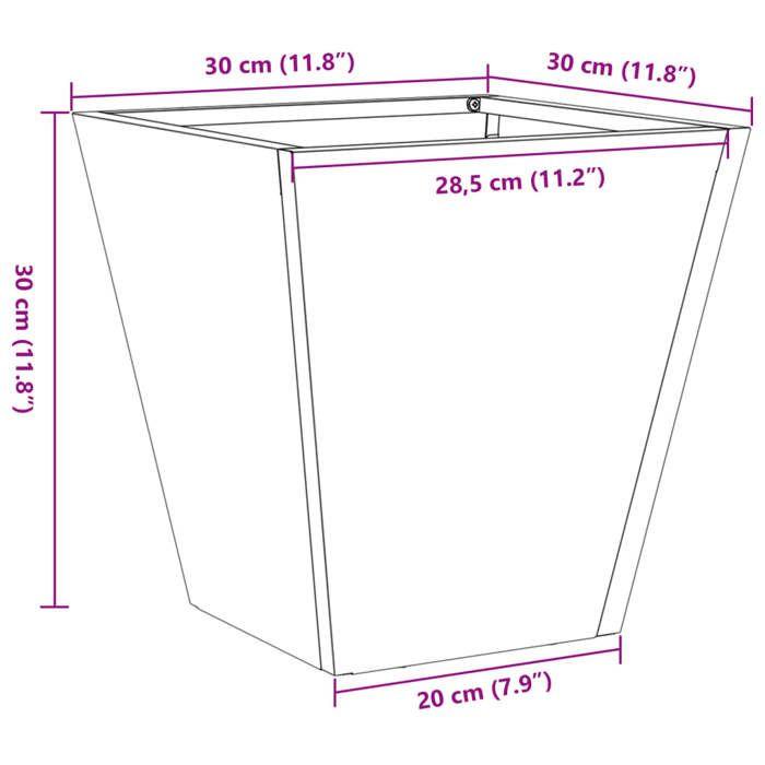 VidaXL Planters 2 Pcs White 30x30x30 Cm Steel, Outdoor Planter, Flower Box, Garden Box, Planter of 851041