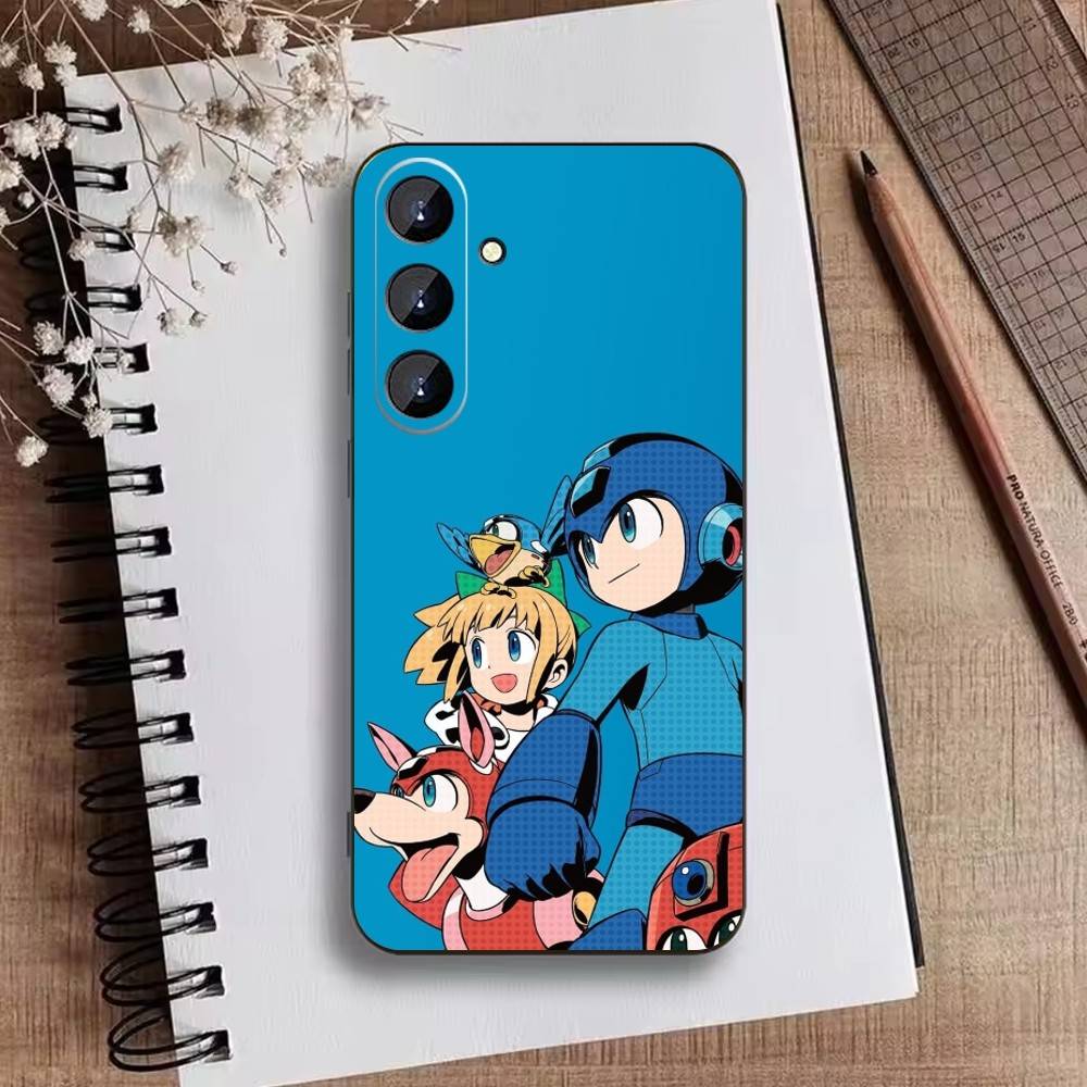 K-Mega Man Anime Phone Case For Samsung Galaxy A73,A72,A71,A70,A52,A51 Others Soft Black Cover